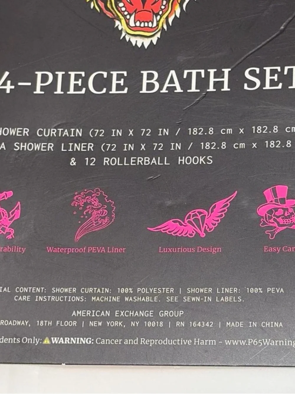 Ed Hardy Shower curtain set